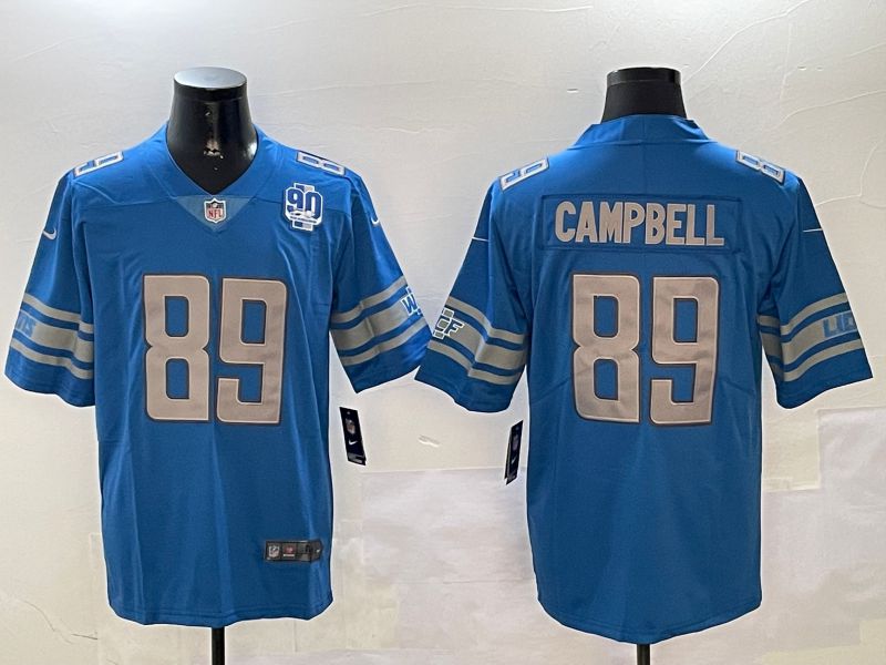 Men Detroit Lions #89 Campbell Blue three generations 2024 Nike Limited NFL Jersey style 01022->detroit lions->NFL Jersey